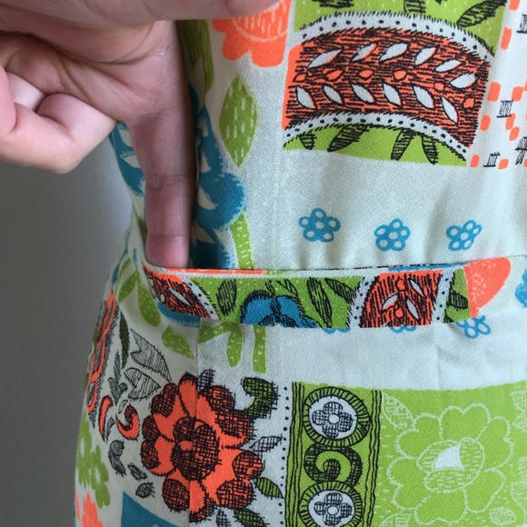 Unique Handmade Vintage Floral Midi Dress  ✨ - Picture 3 of 4